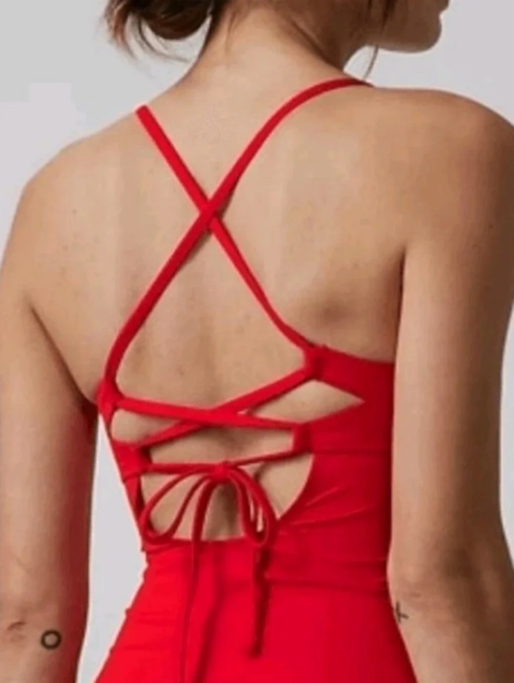 Athleta Triangle Tankini Matador Red Women's XL Beach Coastal Caligirl Swimsuit - Picture 2 of 9